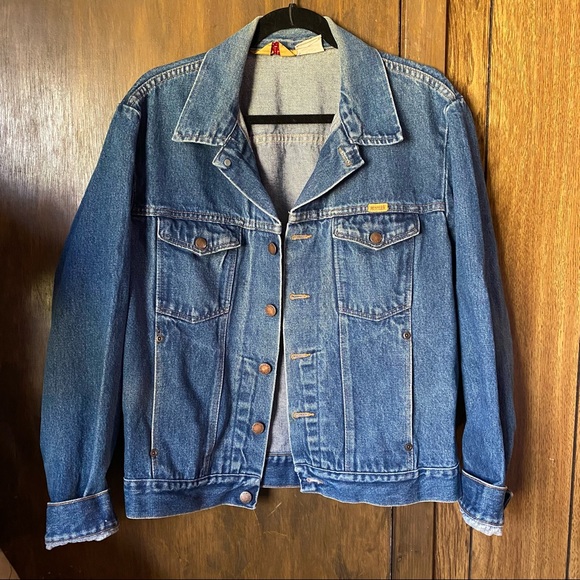 Vintage Worn In Rustler Denim Jacket 